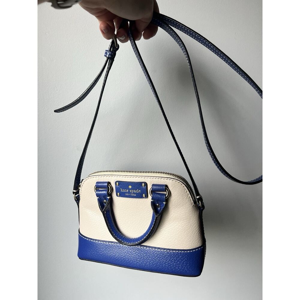 Kate Spade Mini Rachelle Wellesley Pebble Blue Hyacinth Crossbody Bag
